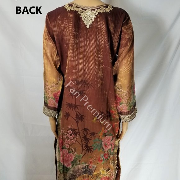 Tawakkal Fancy Zardozi Embroidered Banarsi Masuri Shalwar Kameez Pakistani XL/48 - Picture 9 of 17